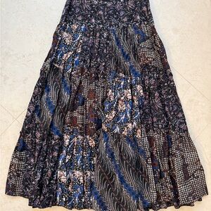 Ulla Johnson Asilia Maxi Smocked Waist Skirt - Indigo